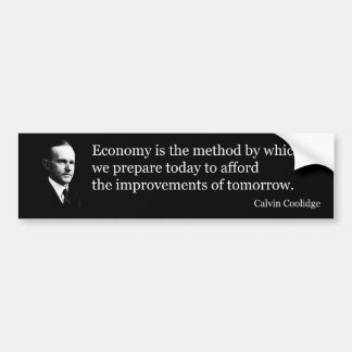 Autocollant De Voiture Calvin Coolidge sur l'économie