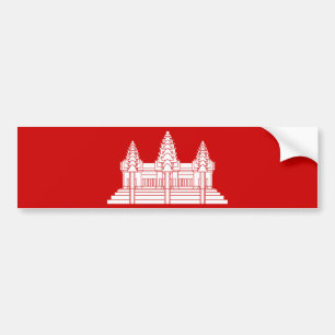Autocollant De Voiture Cambodgien d'Angkor Vat/drapeau de Khmer