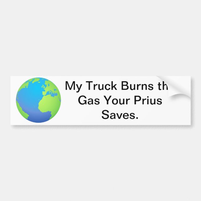 Autocollant De Voiture Camion contre Prius (Devant)