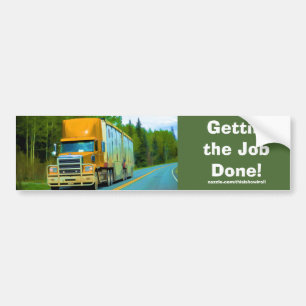Autocollant De Voiture Camion de transport de marchandises jaune pour cam