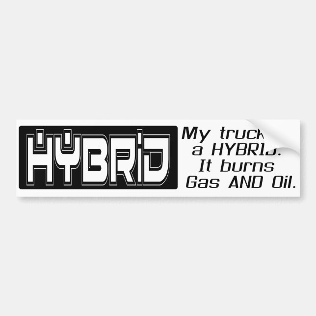 Autocollant De Voiture CAMION HYBRIDE drôle (Devant)