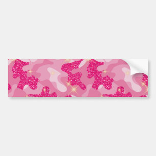 Autocollant De Voiture Camouflage Chic Camo Glam Armée Rose Éclatante