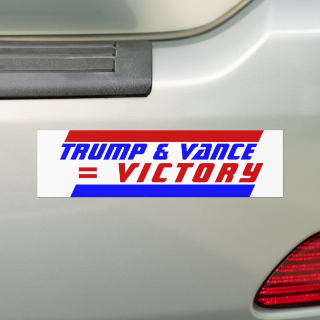 Autocollant De Voiture Campagne 2024 Président TRUMP JD VANCE = VICTOIRE (En voiture)