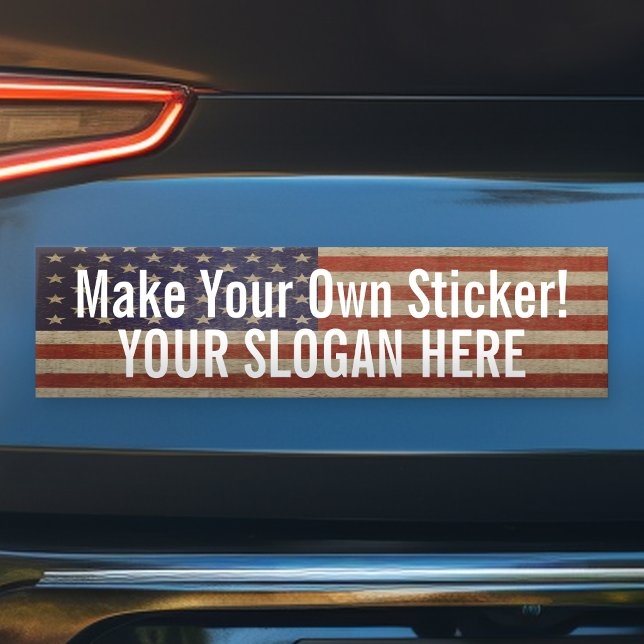 Autocollant De Voiture Campagne politique - étoiles vintages et rayures (Create Your Own Bumper Sticker)