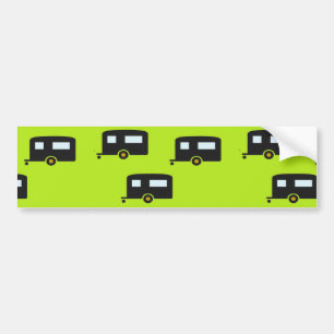 Autocollant De Voiture Camping remorques en vert