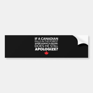 Autocollant De Voiture Canada, Humour canadien - Excusez-moi - Grosse nou