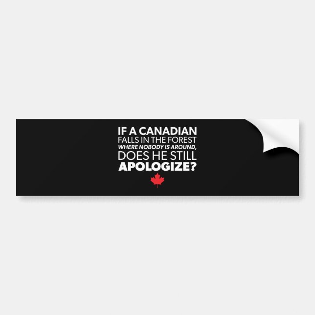 Autocollant De Voiture Canada, Humour canadien - Excusez-moi - Grosse nou (Devant)