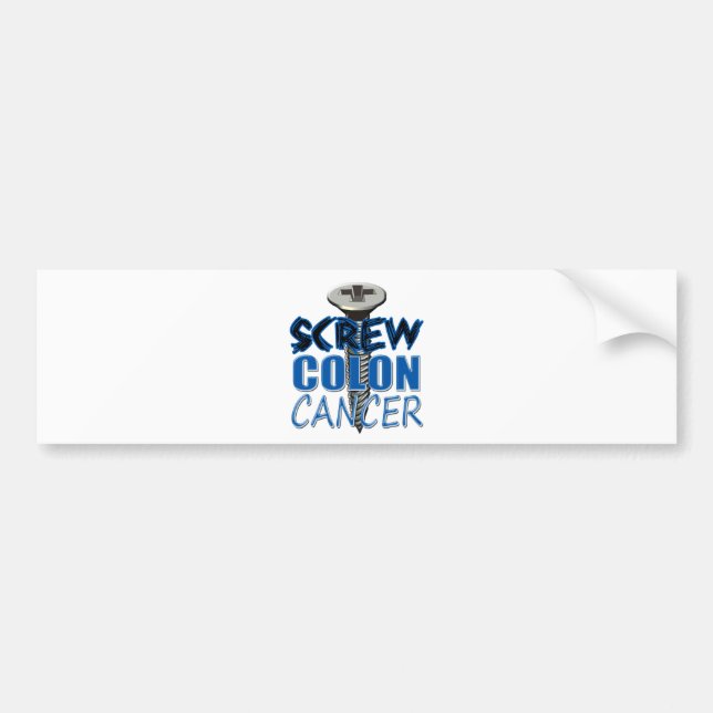 Autocollant De Voiture Cancer du colon de vis (Devant)