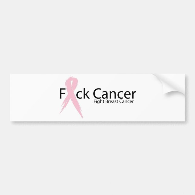 Autocollant De Voiture Cancer du sein de F*ck (Devant)
