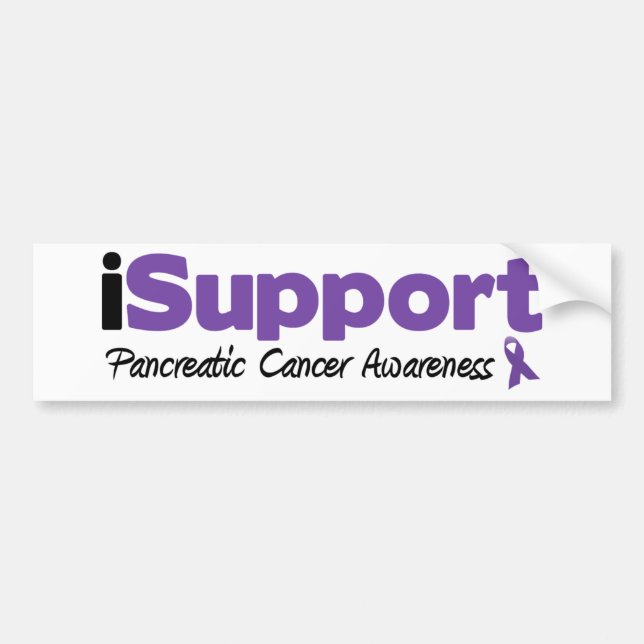Autocollant De Voiture Cancer pancréatique d'iSupport (Devant)