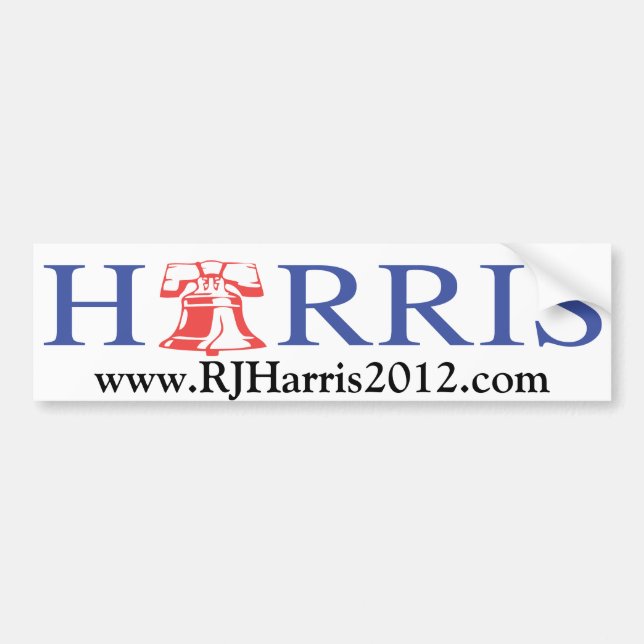 Autocollant De Voiture Candidat présidentiel libertaire de Harris de RJ (Devant)
