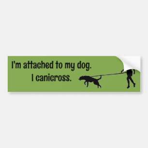 Autocollant De Voiture Canicross - Attaché à Mon Chien McNab