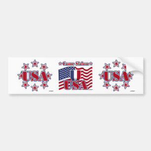 Autocollant De Voiture Canoë Slalom USA