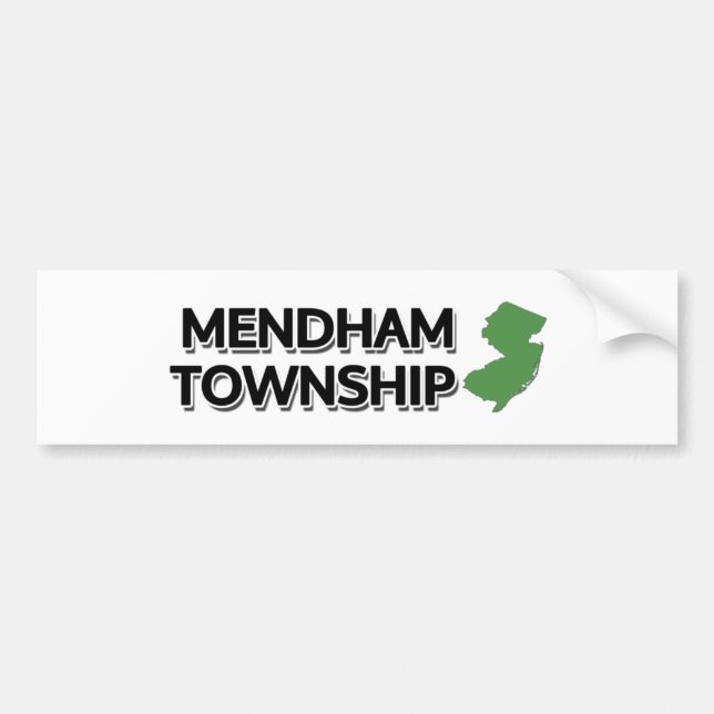Autocollant De Voiture Canton de Mendham, New Jersey (Devant)