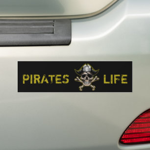 Autocollant De Voiture Capitaine Nom Pirate Legend Black Bumper Sticker