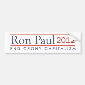 Autocollant De Voiture Capitalisme de copain d'extrémité de Ron Paul 2012