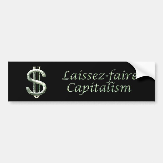 Autocollant De Voiture Capitalisme du laissez-faire $100 (Devant)