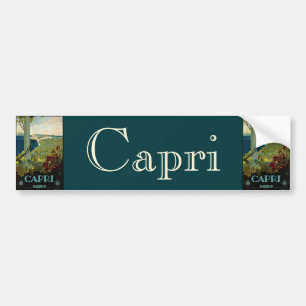Autocollant De Voiture Capri, Italie, Poster Vintage voyage Art Italia