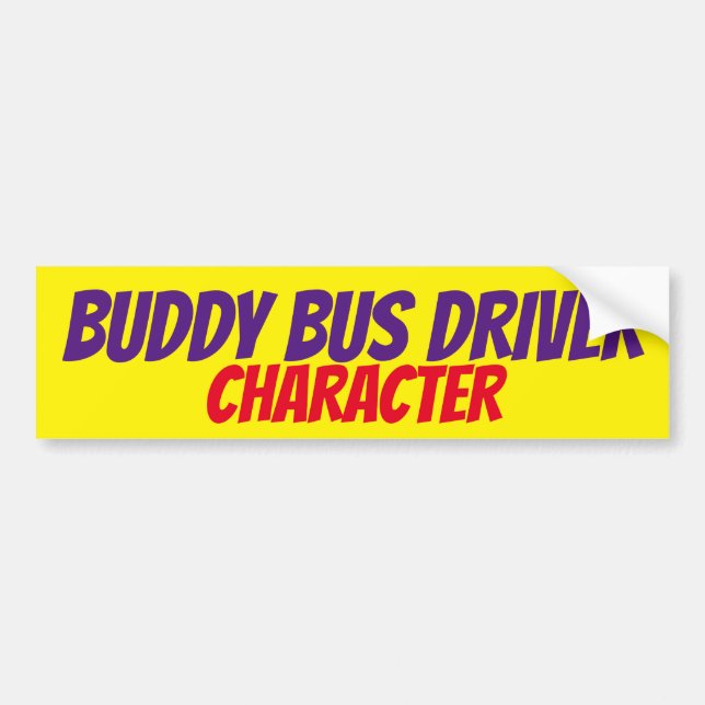 Autocollant De Voiture Caractère de chauffeur de bus d'ami (Devant)