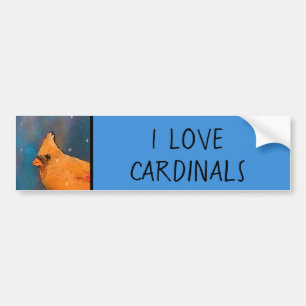 Autocollant De Voiture Cardinals on the Fence Painting - Art original