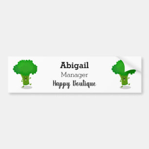 Autocollant De Voiture Caricature de brocoli dansant Cute kawaii