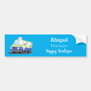 Autocollant De Voiture Caricature de camion de glace joli