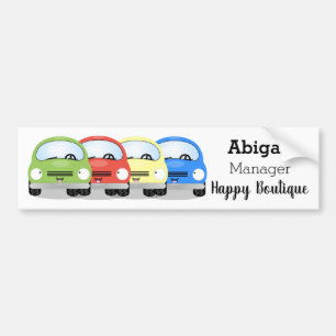 Autocollant De Voiture Caricature de voitures Cute kawaii