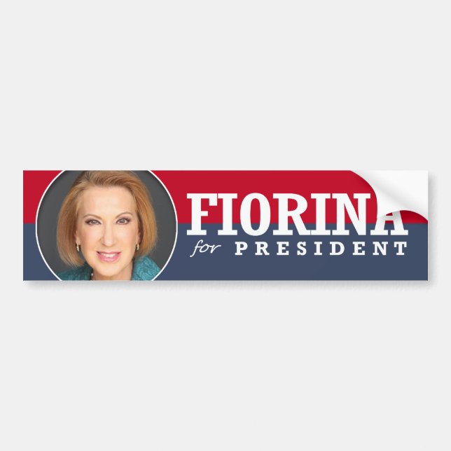 Autocollant De Voiture Carly Fiorina pour le président 2016 (Devant)