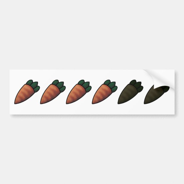 Autocollant De Voiture Carottes ! (Devant)