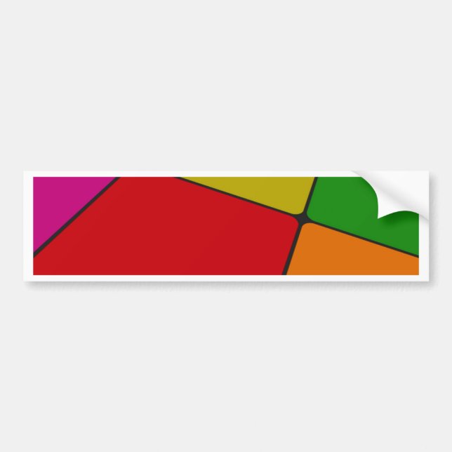 Autocollant De Voiture Carrés couleur (Devant)