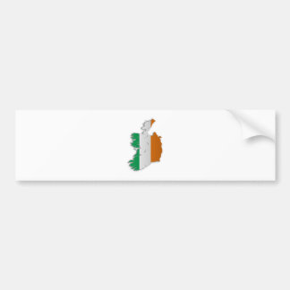 Autocollant De Voiture Carte de drapeau de l'Irlande