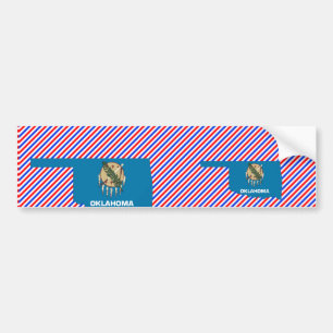 Autocollant De Voiture Carte de drapeau de l'Oklahoma