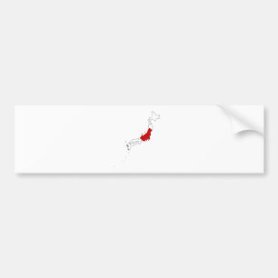 Autocollant De Voiture Carte de drapeau du Japon normale