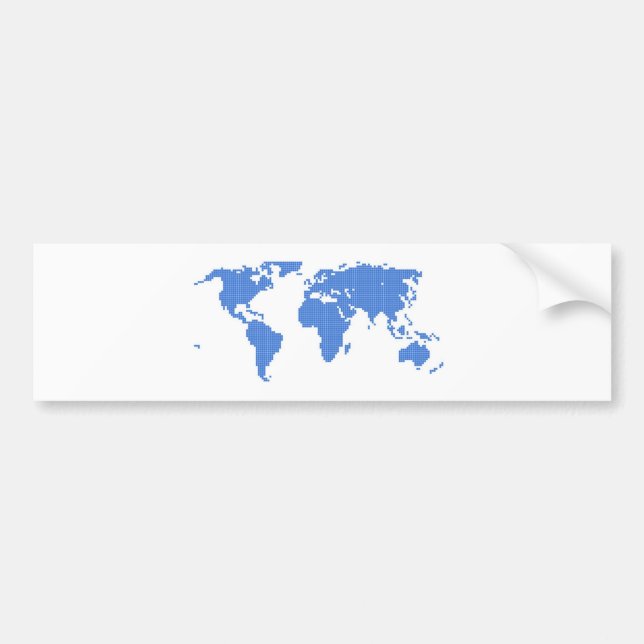 Autocollant De Voiture Carte du monde (Devant)