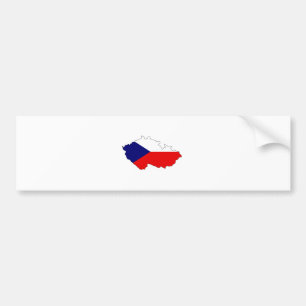 Autocollant De Voiture Carte tchèque de drapeau normale