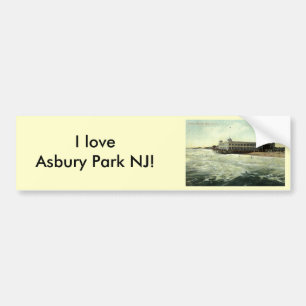 Autocollant De Voiture Casino, parc NJ 1910 d'Asbury