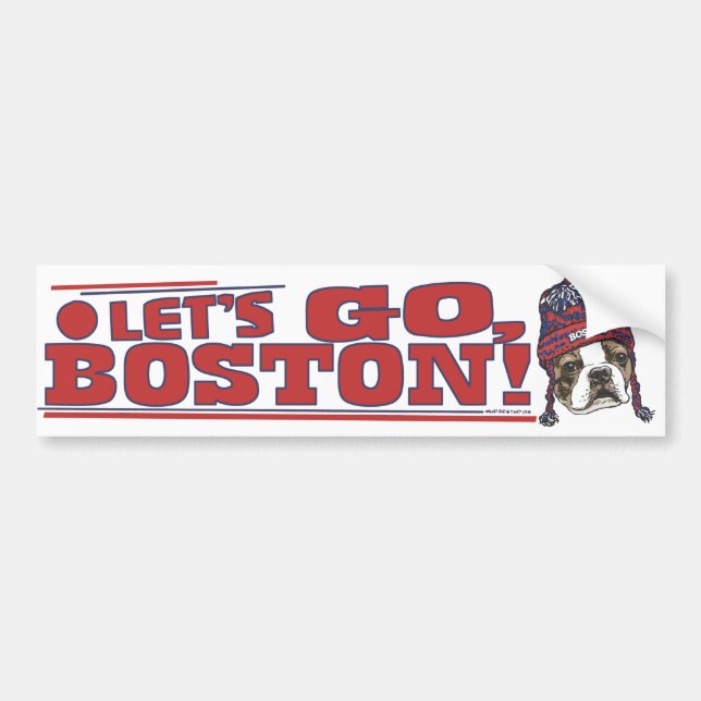 Autocollant De Voiture Casquette rouge super pour les fans de Boston (Devant)
