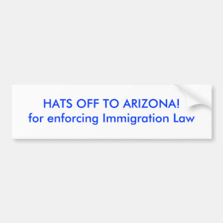 Autocollant De Voiture CASQUETTES EN ARIZONA ! pour imposer la loi