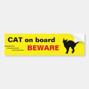 Autocollant De Voiture CAT à bord - attention - conduite/autocollant