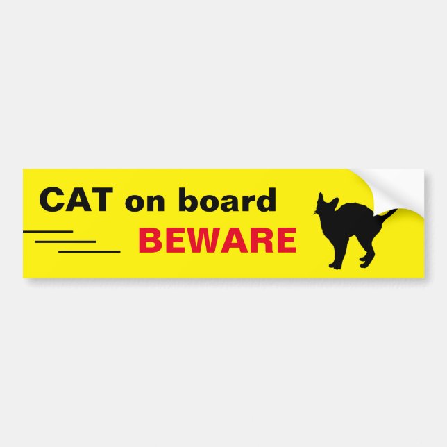 Autocollant De Voiture CAT à bord - attention - conduite/autocollant (Devant)