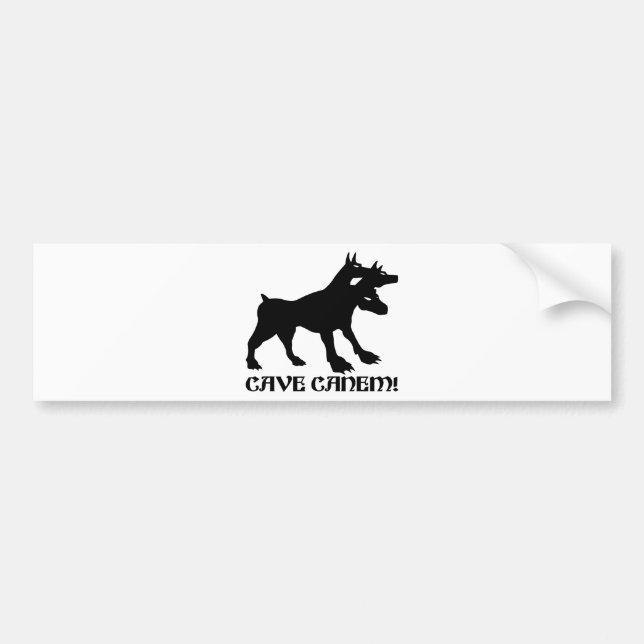 Autocollant De Voiture CAVERNE CANEM - PRENEZ GARDE du latin de CHIEN (Devant)