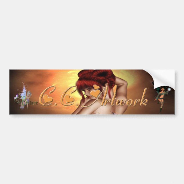 Autocollant De Voiture Cc d'illustration Bumpersticker (Devant)