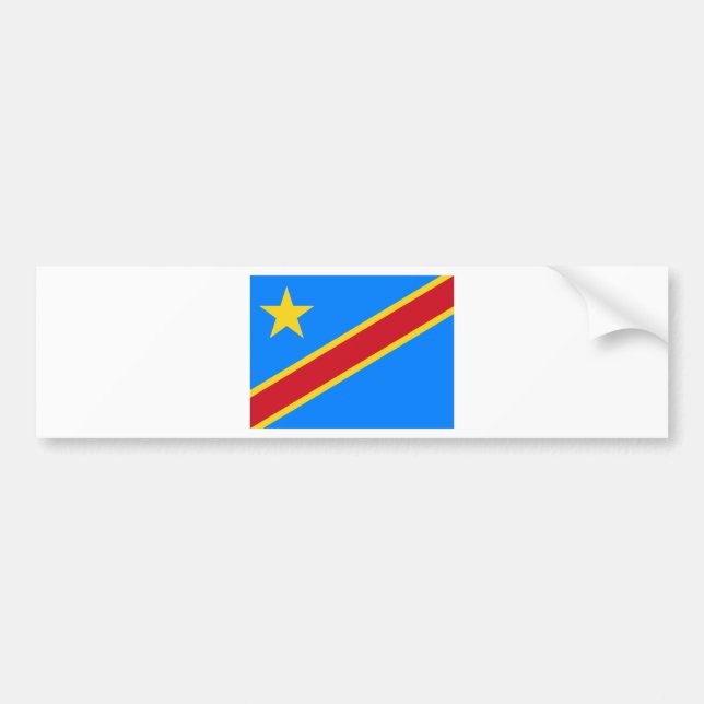 Autocollant De Voiture CD de drapeau du Congo (Devant)