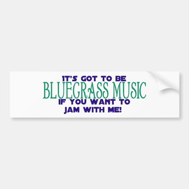 Autocollant De Voiture Ce doit être musique de Bluegrass (Devant)