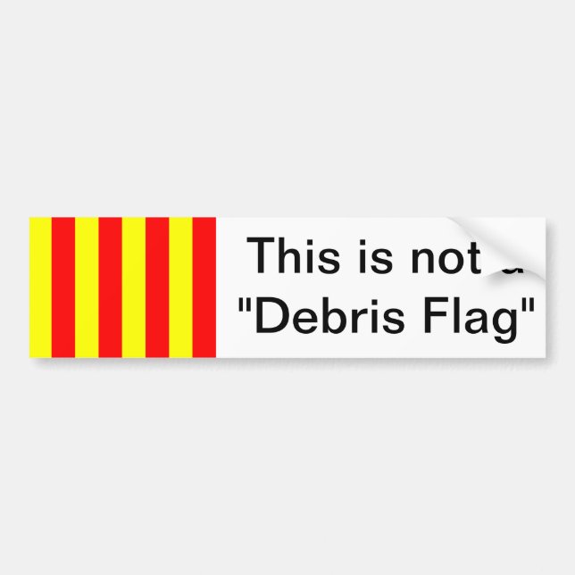 Autocollant De Voiture Ce n'est pas un "drapeau de débris " (Devant)