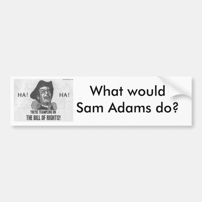 Autocollant De Voiture Ce qui Sam Adams ferait (Devant)
