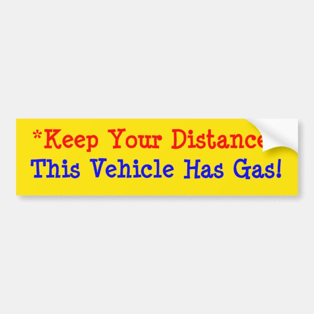 Autocollant De Voiture Ce Véhicule A Du Gaz ! (Devant)