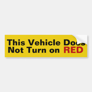 Autocollant De Voiture Ce véhicule n'allume pas l'autocollant ROUGE