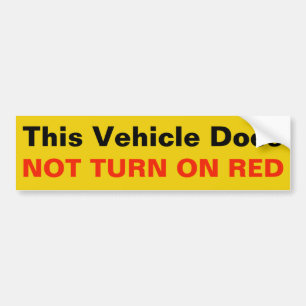 Autocollant De Voiture Ce véhicule n'allume pas l'autocollant ROUGE