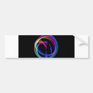 Autocollant De Voiture cercle arc-en-ciel néon